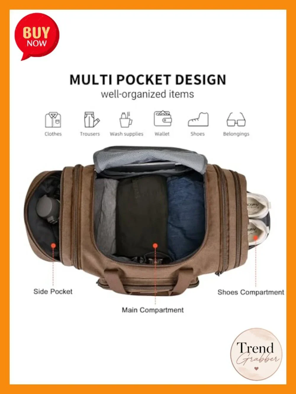 N/A canvas duffel